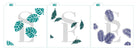 Tropical Leaf, Three-Layer Background Digital Design Cookie Stencil