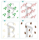 Elf Four Food Groups, One & Four-Step Background Stencil for Cookies, Cakes & Culinary