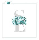 Merry Christmas Greeting Primitive Stencil