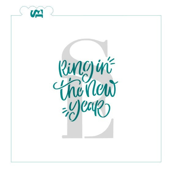 Ring In The New Year Sentiment stencil
