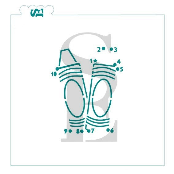 Crayons Connect The Dot PYO Digital Design cookie stencil dot to dot