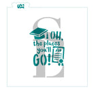 Oh The Places You'll Go Digital Design Cookie Stencil