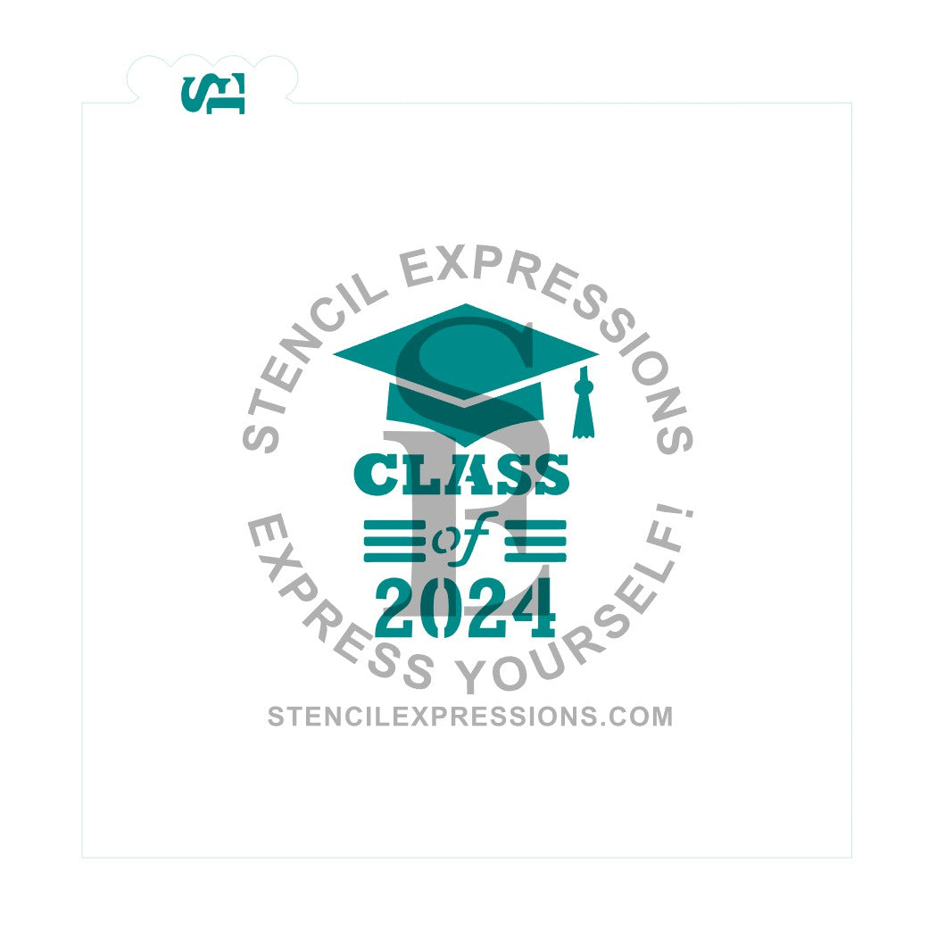 Class of 2023 OR 2024 Graduation Cap Vertical Digital Design Download *