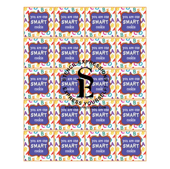 One Smart Cookie School Theme Treats Print Your Own Packaging Bundle: Treats Cards and Gift Tags