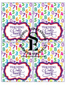 Teaching Is A Work Of Heart School Theme Treats Print Your Own Packaging Bundle: Treats Cards and Gift Tags