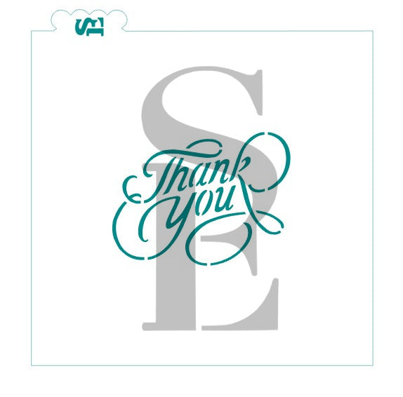 Thank You #1 Stencil for Cookies, Cakes & Culinary