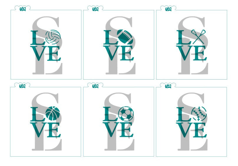 Sports Balls Stencil Bundle for Cookies, Cakes & Culinar