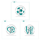 Soccer Theme Sports Bundle Digital Design, Set of 3