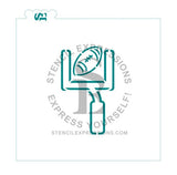 Football PYO Bundle Digital Stencil Design * Set of 2: Goal with Ball and Player Included