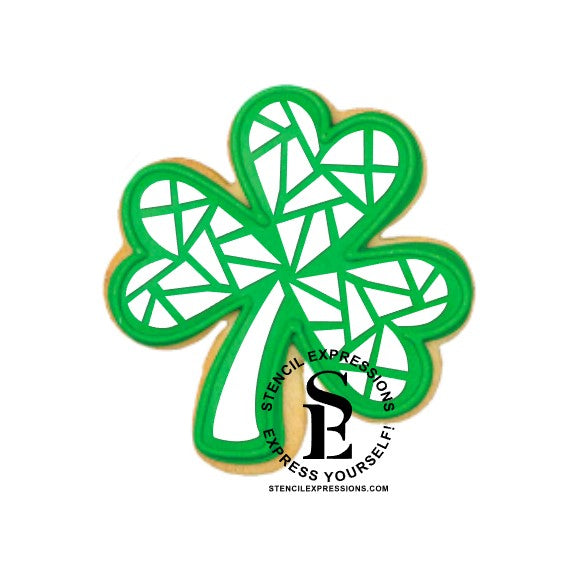 Stained Glass Shamrock Digital Design *