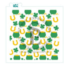 St. Patrick's Pot of Gold, Shamrock, Horse Shoe Background Digital Design *