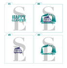 Happy Glamper Vintage Camper Scene Digital Design