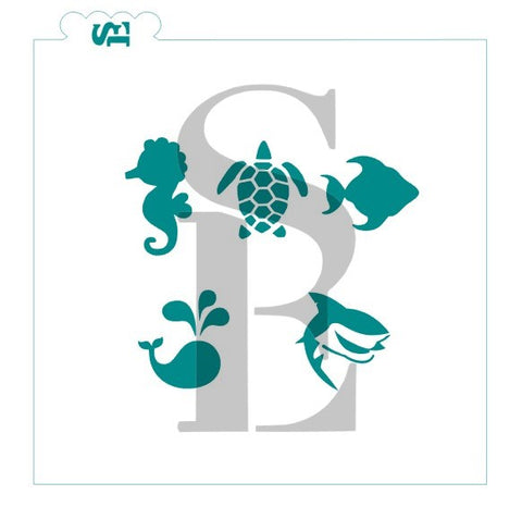 Sea Life Minis Stencil for Cookies, Cakes & Culinary