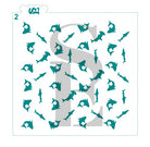 Shark Background #1 and #2 Digital Design Cookie Stencil