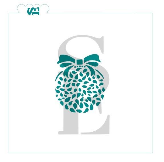Mistletoe Ball Christmas Stencil for Cookies, Cakes & Culinary
