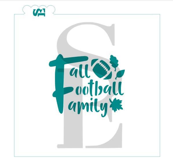 Fall Football Family, Single and Layered Design Cookie Stencil