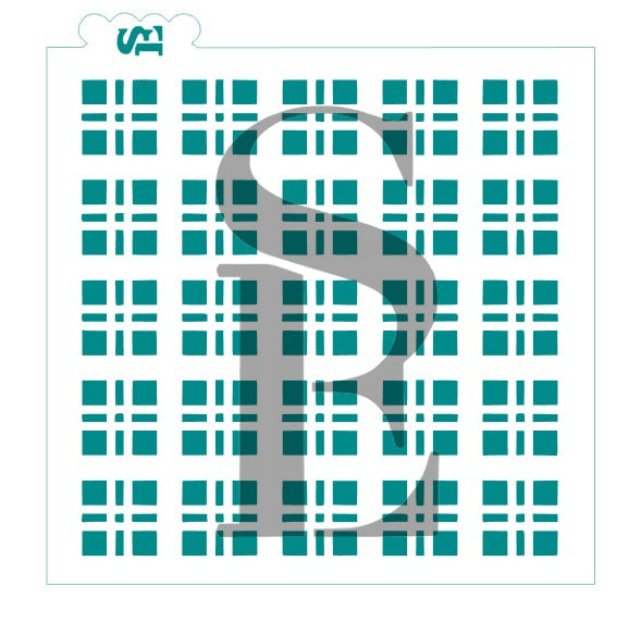 Tartan Plaid Background Digital Design Cookie Stencil