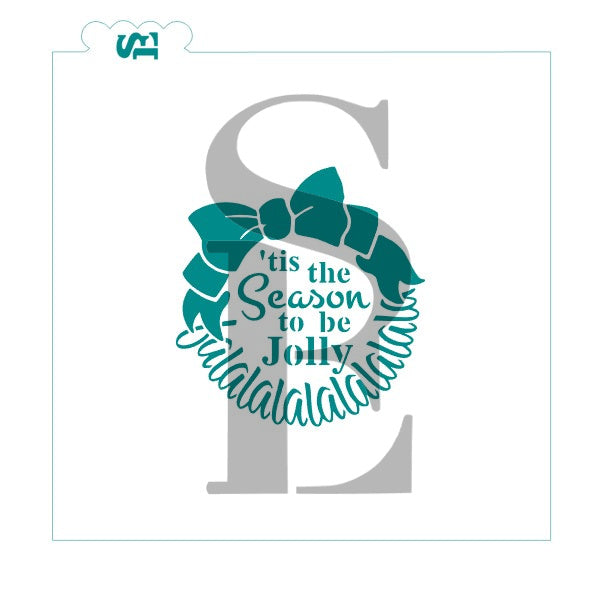 Tis the Season to be Jolly Wreath Digital Design