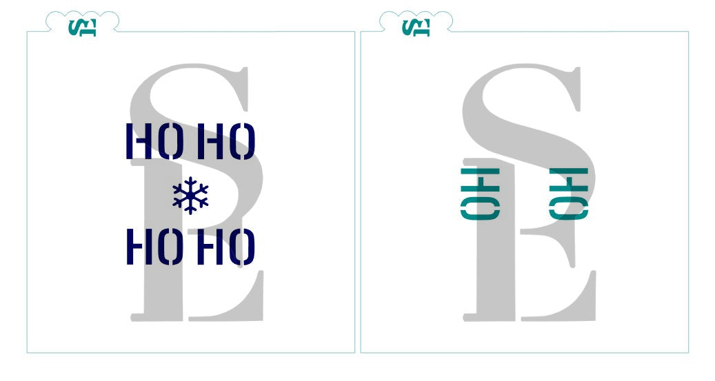 Ho Ho Ho Square Sentiment, Single and Layered Digital Design