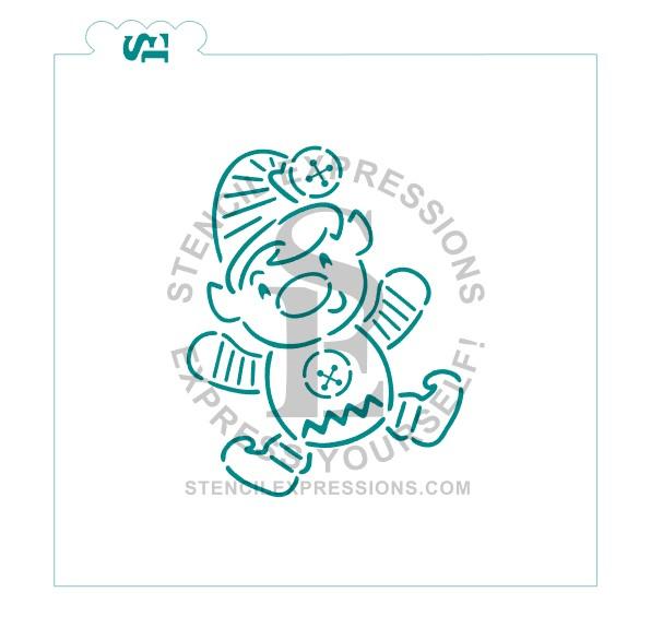 Adorable Celebrating Elf PYO Stencil SVG Digital Design Download Adorable Celebrating Elf Cookie Cutter Digital STL Download *