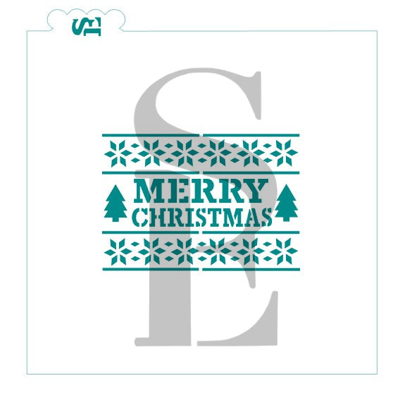 Merry Christmas Sweater Plaque Digital Design