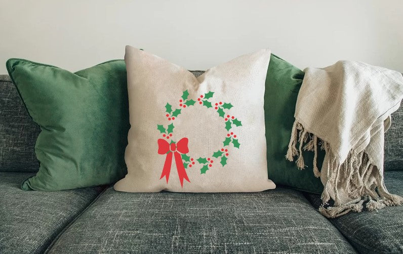 Holly Wreath Three-Layer Digital Design