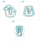 LARGE 3 piece Ragdoll Snowman PYO Stencil Set Includes Shaped Templates FITS BRP 5" x 12" BOXES *