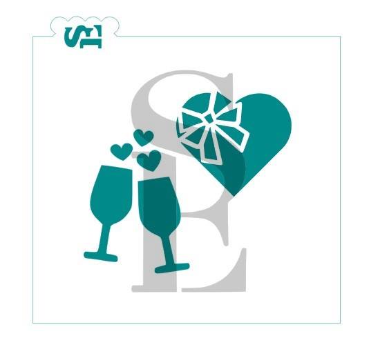 Celebration Minis, Champagne, Heart Digital Design