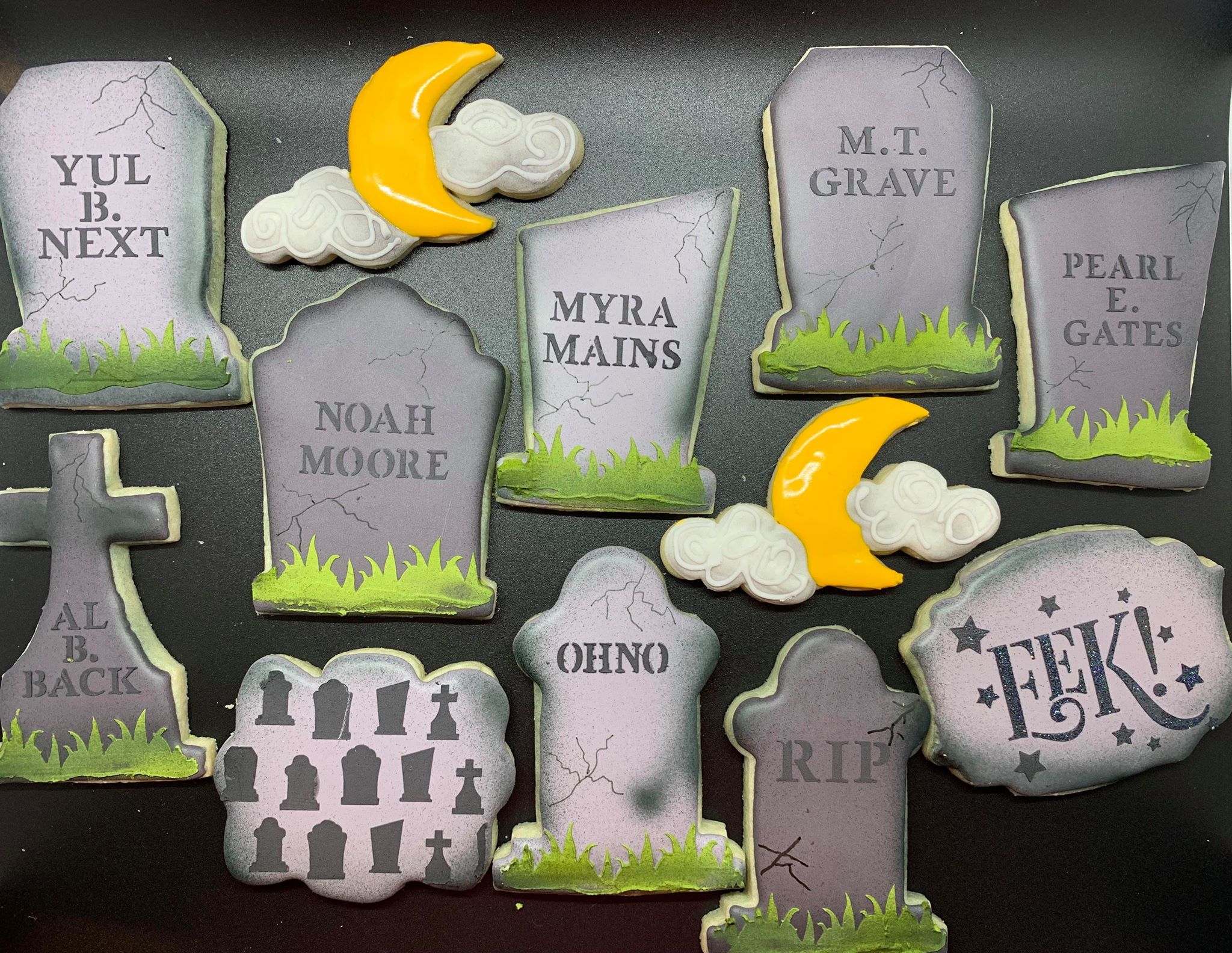 Tombstone Background Stencil for Cookies, Cakes & Culinary